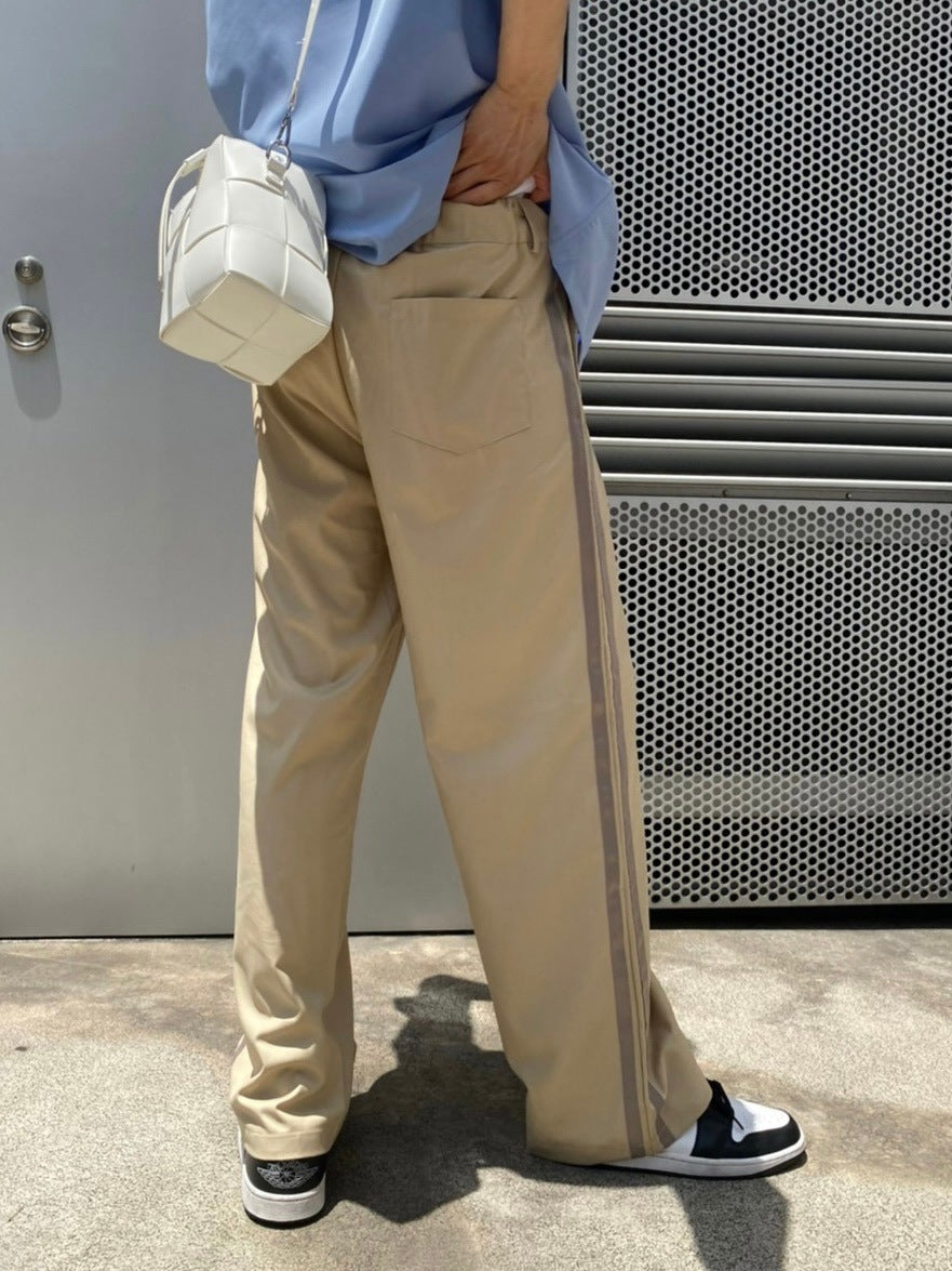 受注制【Chikashitsu +】side line slacks (3color)