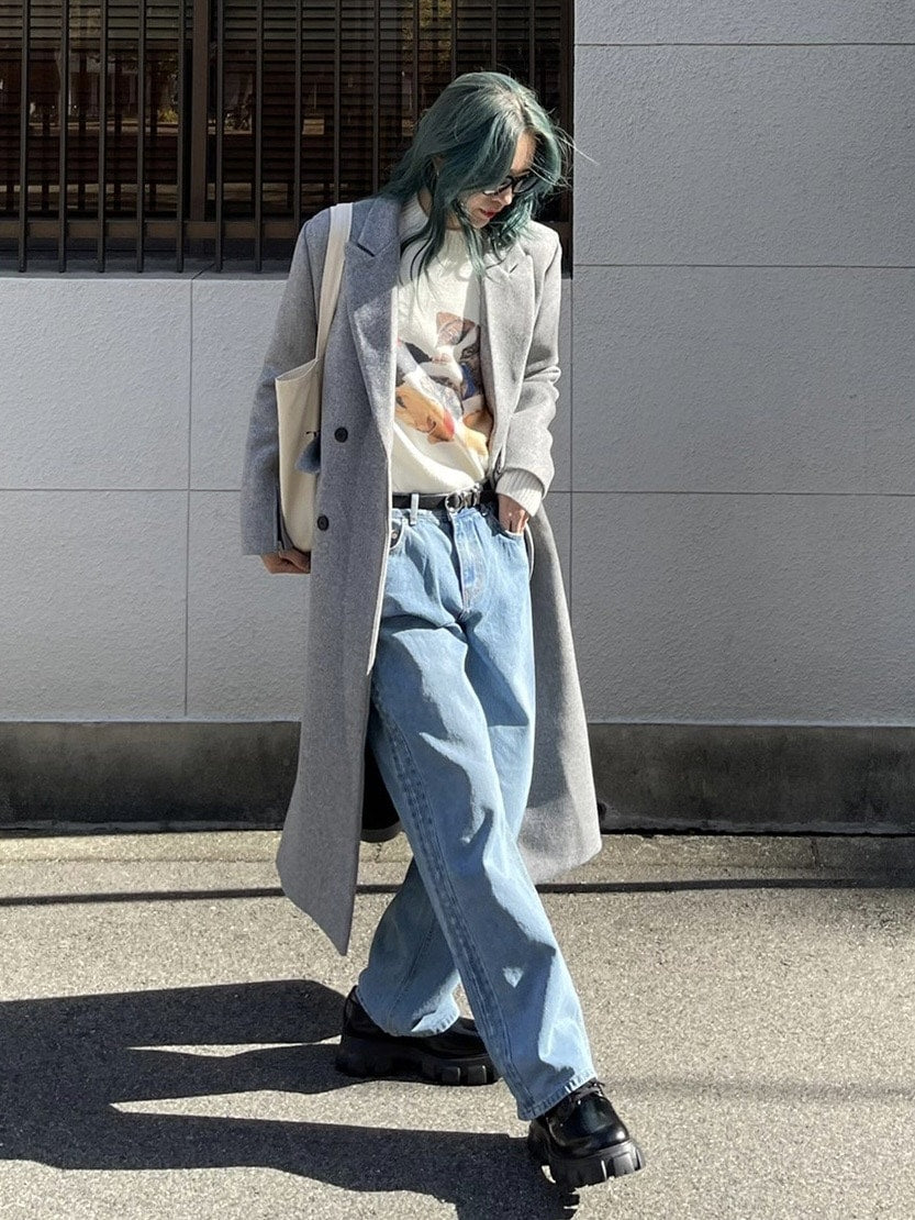 受注制【Chikashitsu +】arm zip gentleman coat (2color)