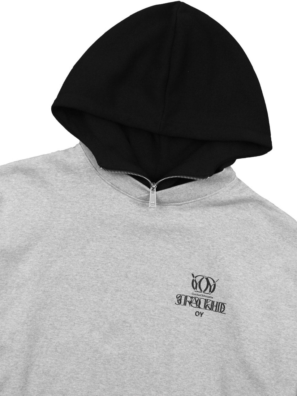 【OY】OVERLAY LOGO ZIPPER POLA HOODIE