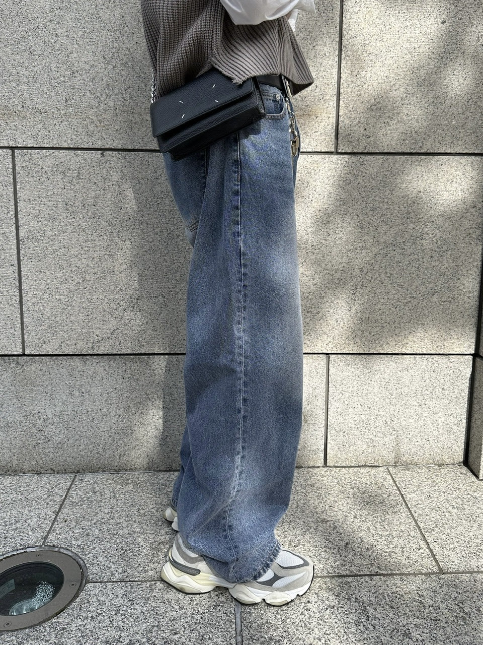 大阪店WEB限定受注制【Chikashitsu +】vintage color wash wide denim pants (3color)