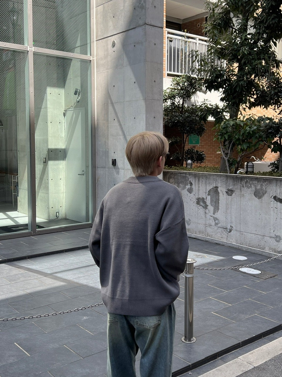 大阪店WEB限定【Chikashitsu +】basic v neck knit (4color)