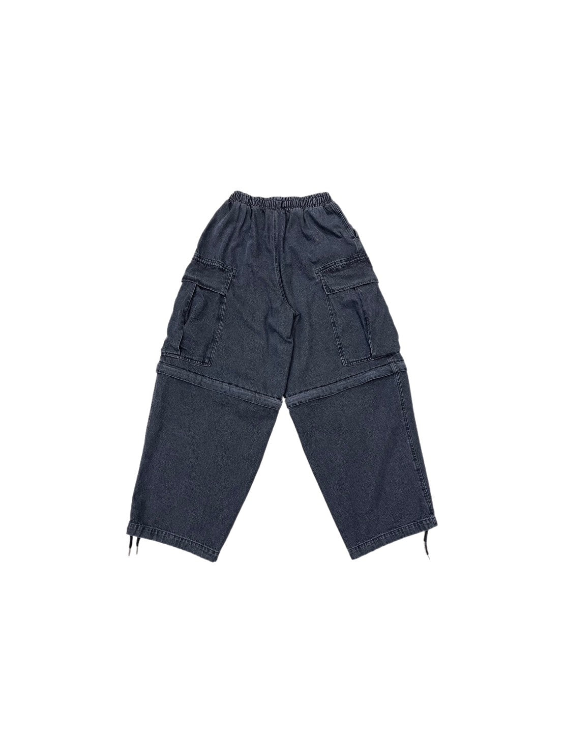 受注制【Chikashitsu +】2way heavy pocket denim cargo pants (2color)