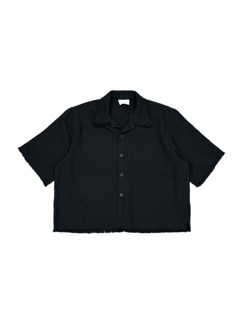 大阪店WEB限定受注制【Chikashitsu +】tweed cropped shirt (2color)