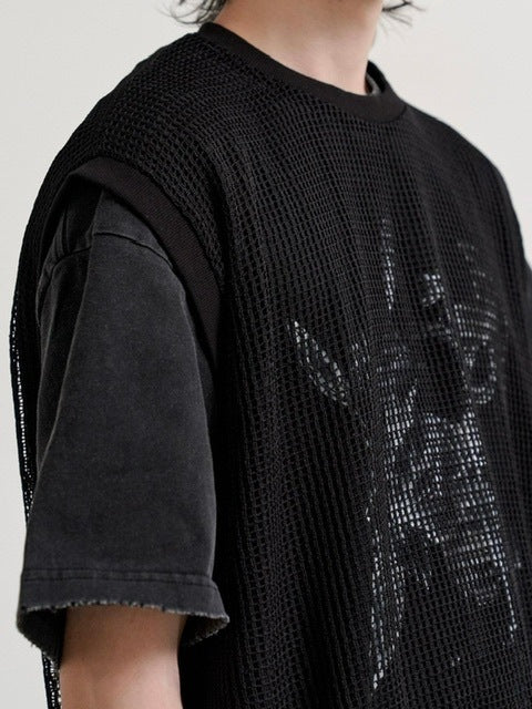 【RE:ON STUDIO】LAYERED MESH VEST