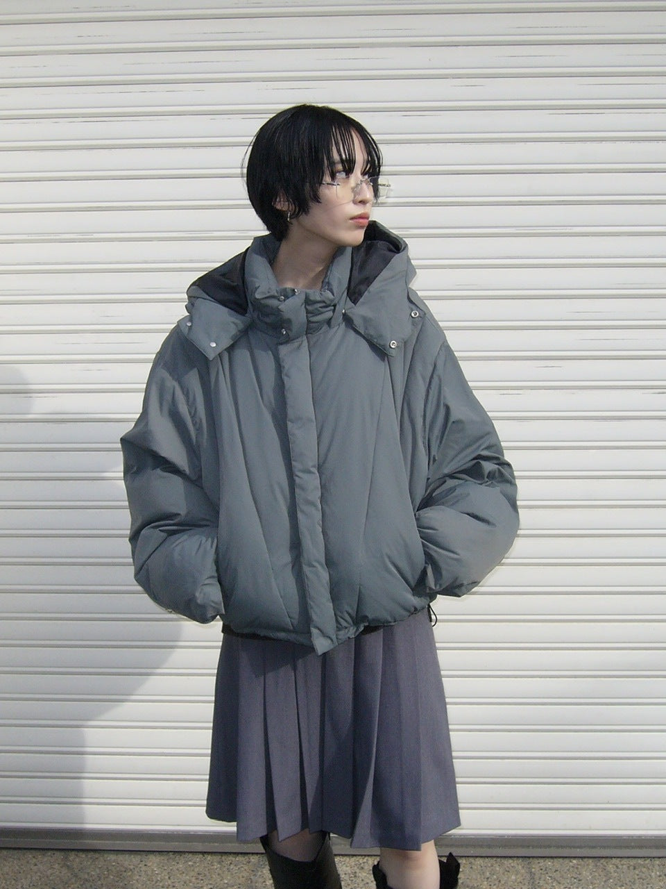 受注制【Chikashitsu +】pleats midi skirt (3color)