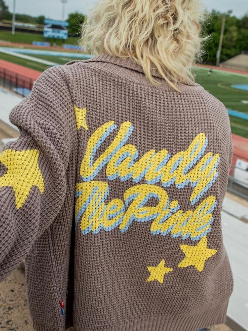 【VANDY THE PINK】STAR KNIT ZIP UP
