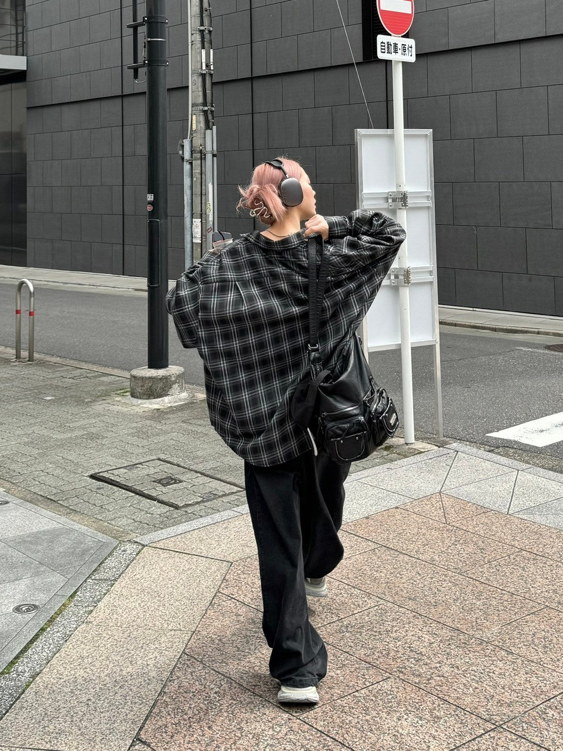 受注制【Chikashitsu +】oversized check shirt