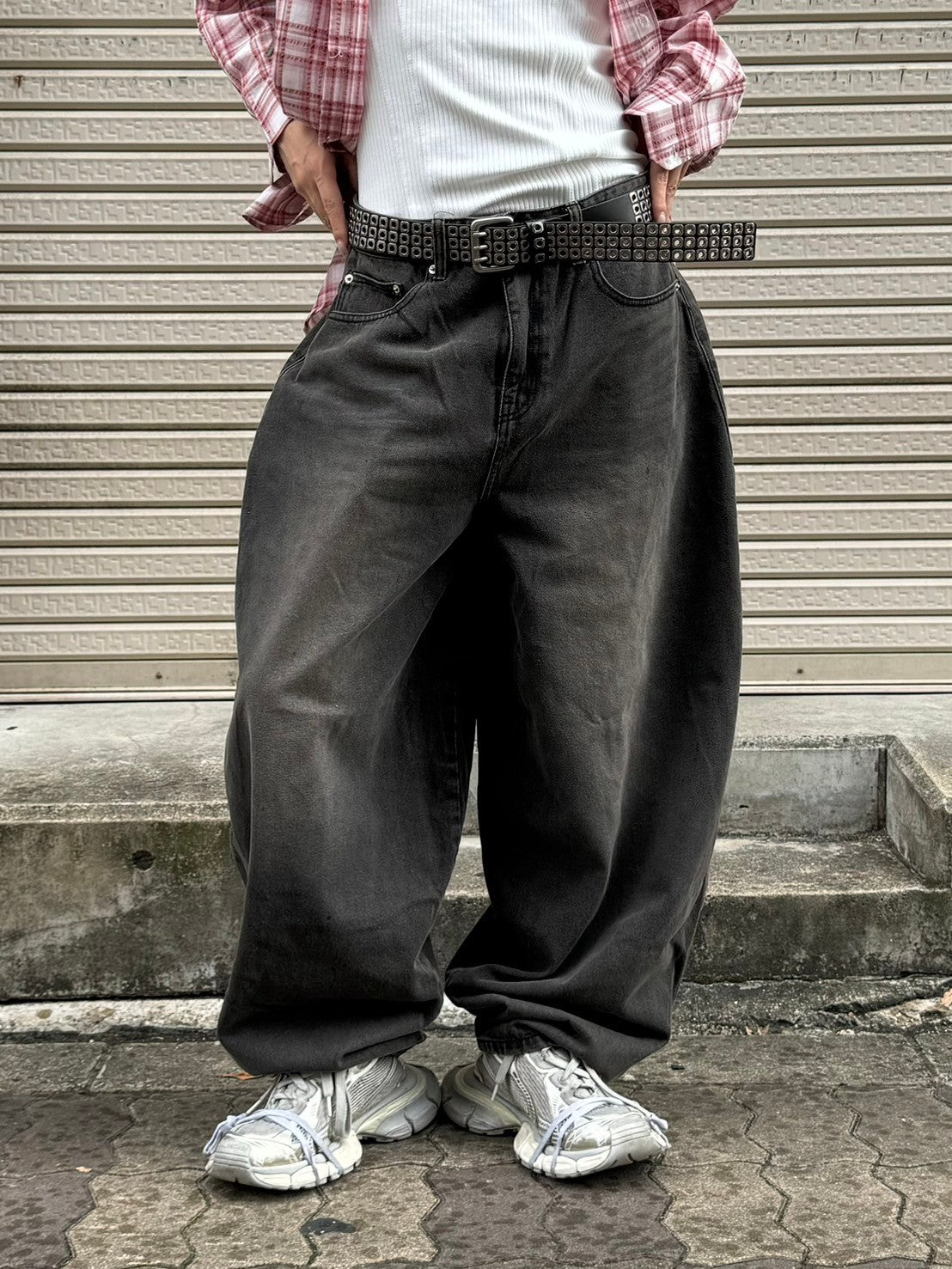 受注制【Chikashitsu +】super buggy denim pants (3color) / 【チカシツプラス】スーパーバギーデニムパンツ