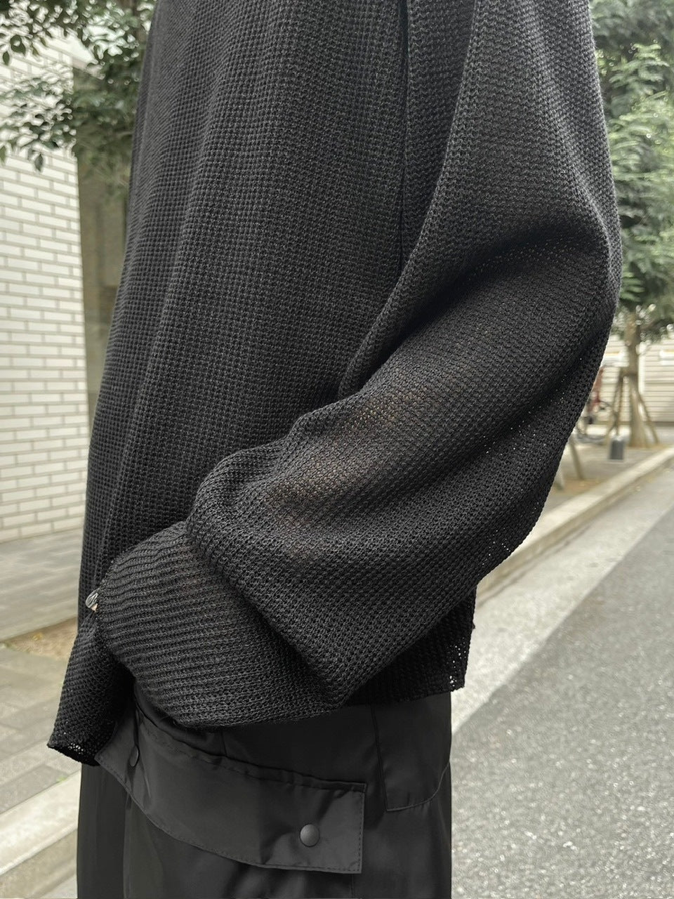 受注制【Chikashitsu +】wide neck light knit (4color)