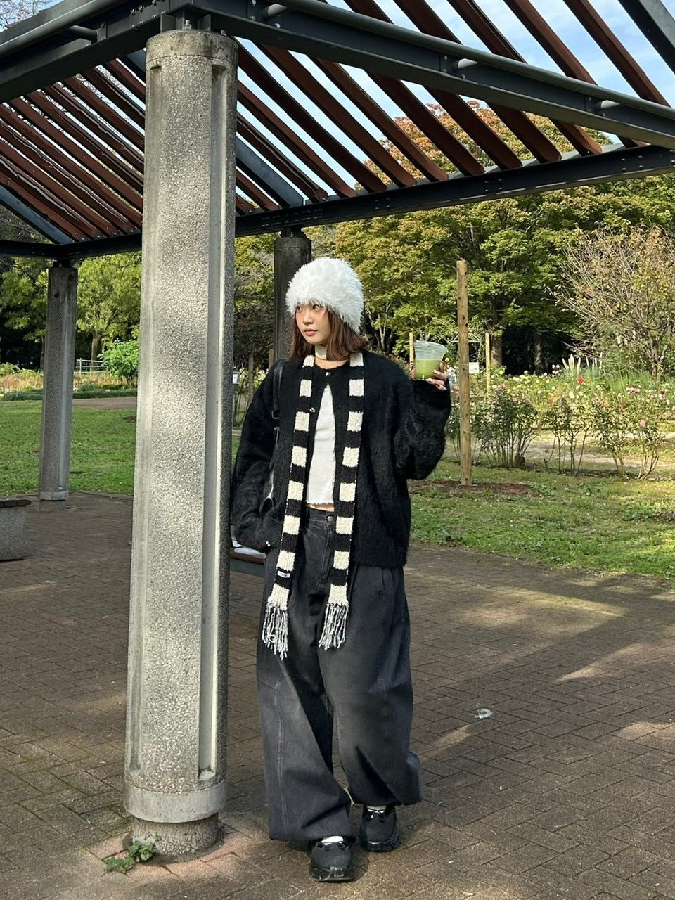 受注制【Chikashitsu +】volume fur beanie (4color)