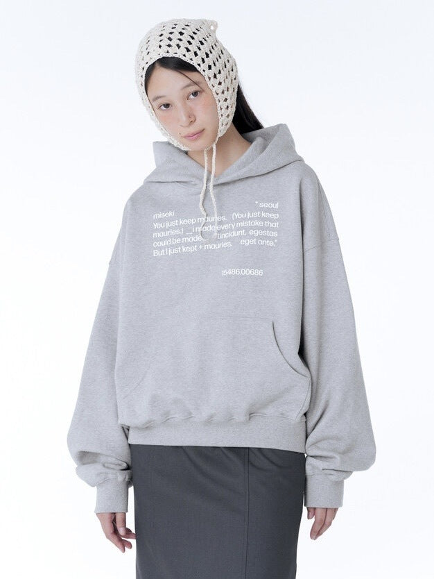 【Miseki seoul】Quote sweat hoodie