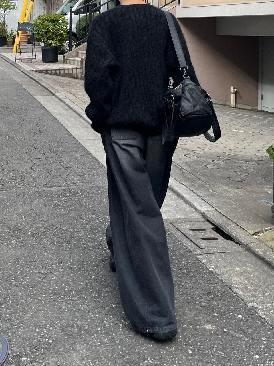 受注制【Chikashitsu +】angora like cable knit (3color)