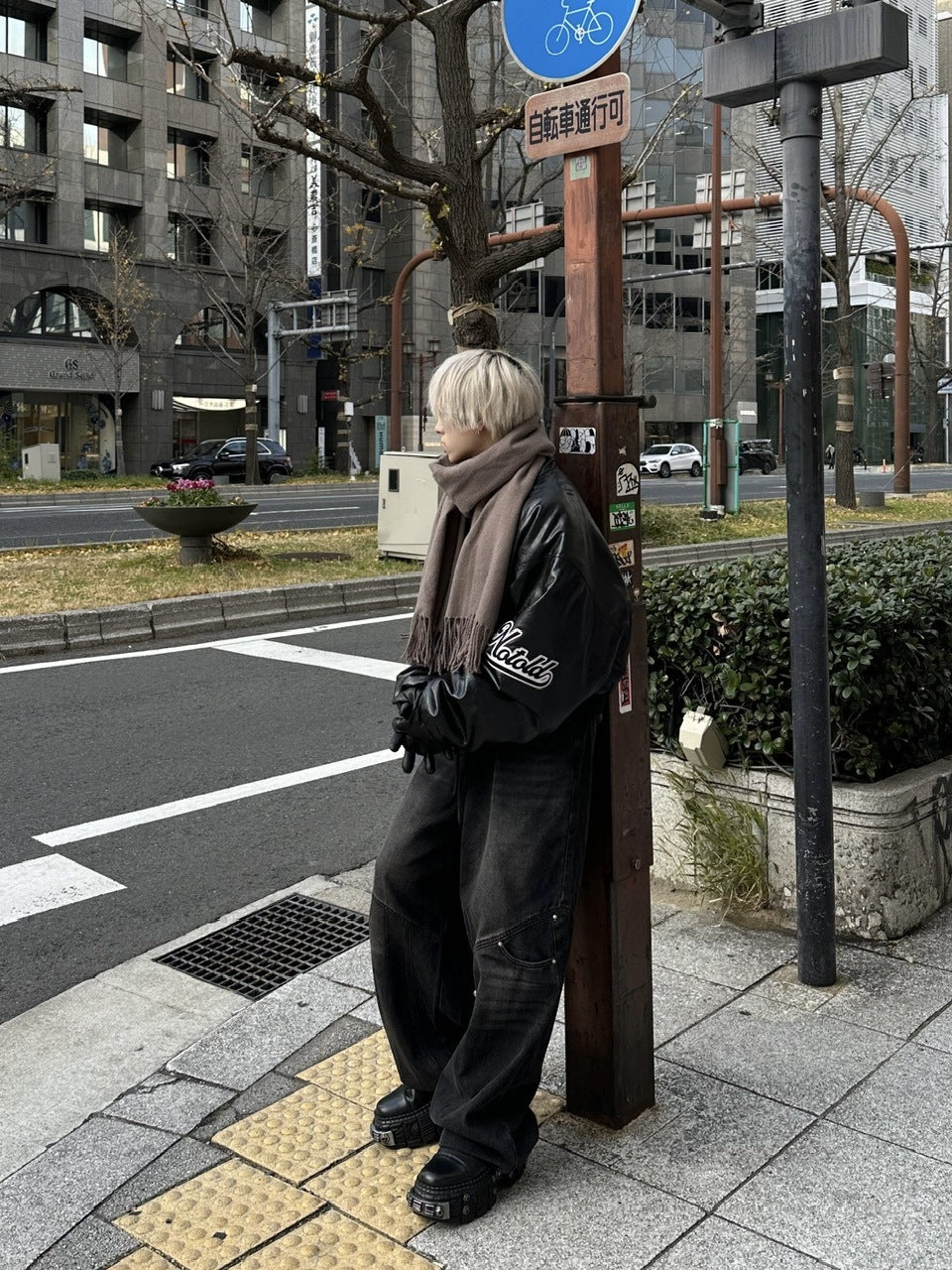 大阪店WEB限定【Chikashitsu +】double pocket wide denim pants (2color)