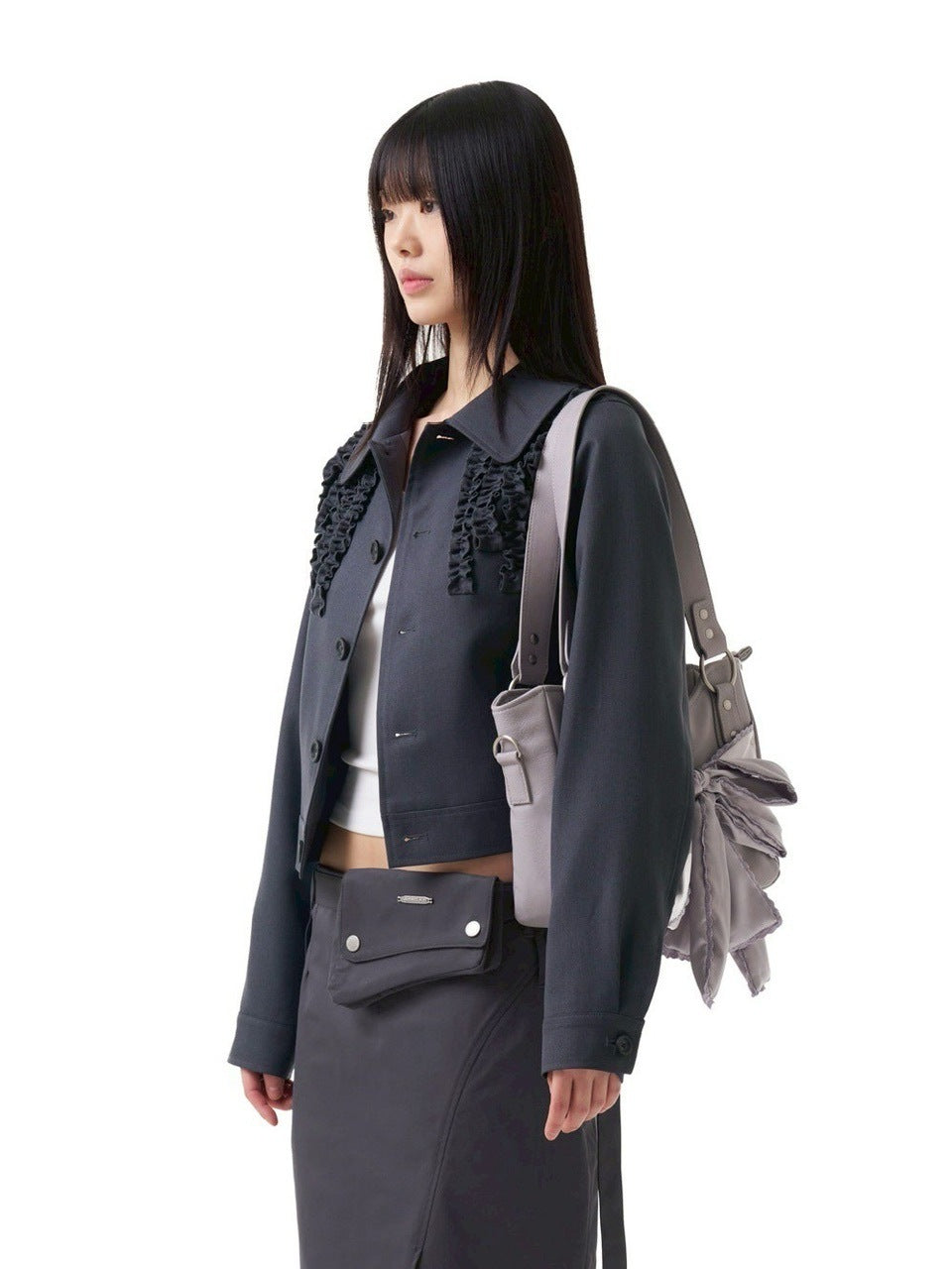 IUGAMAKARAS】Laced Ribbon Leather Shoulder Bag – PRESSING WEB SHOP