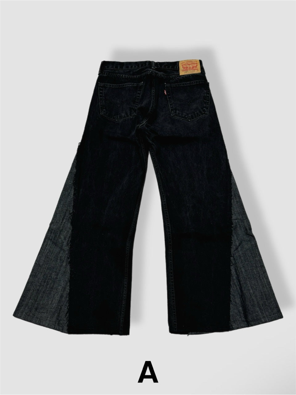 【Re +】newold docking flare denim pants (black)