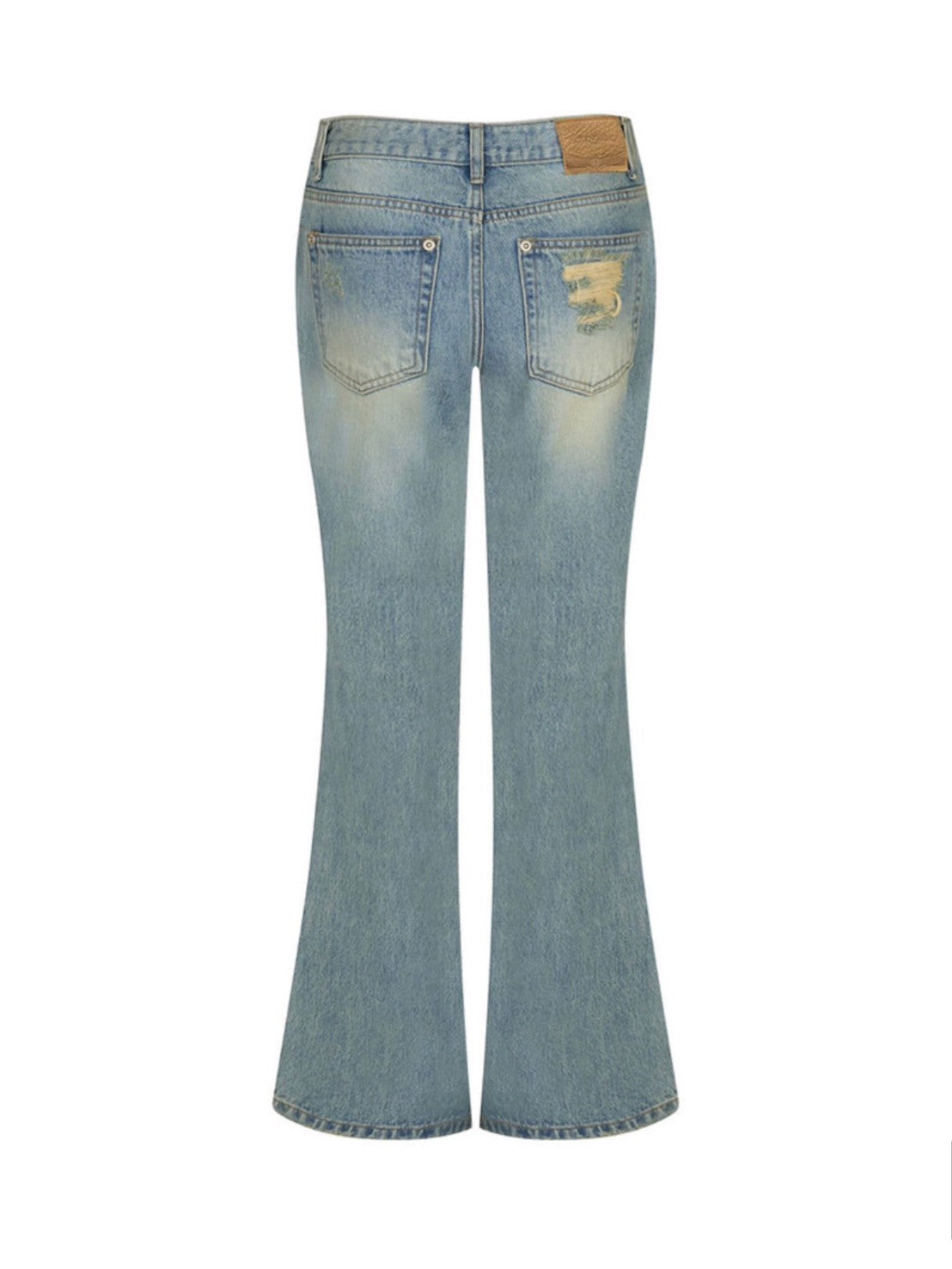 【NOT KNOWING】Destroyed Flared Jean