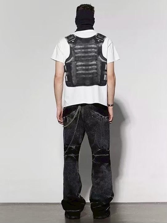 【DND4DES】MUSTACHE WASHED FLARED JEANS