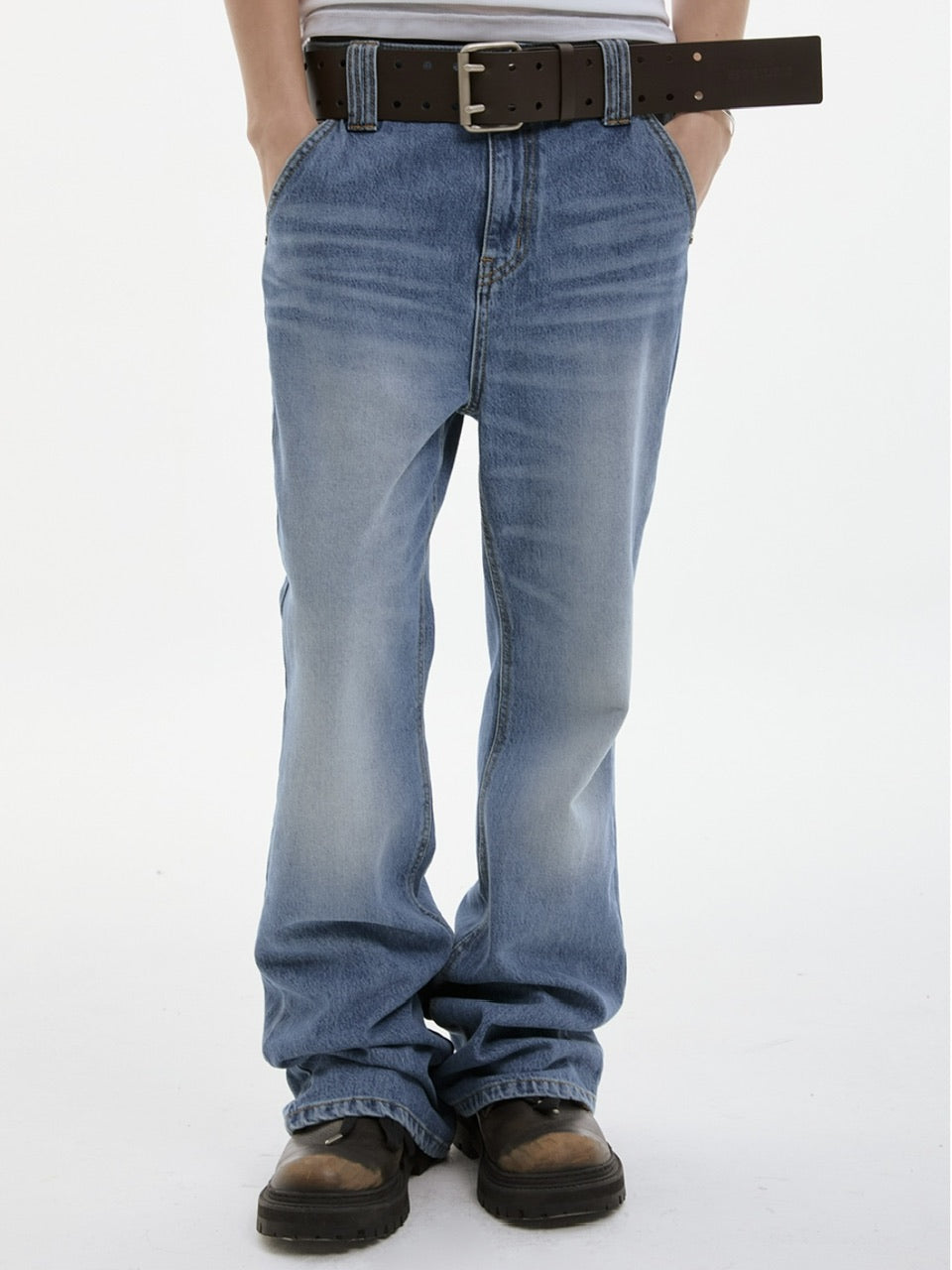 【ESC STUDIO】attractive bootcut jeans/ 【イーエスシーステュディオ】アトラクティブブーツカットデニムパンツ