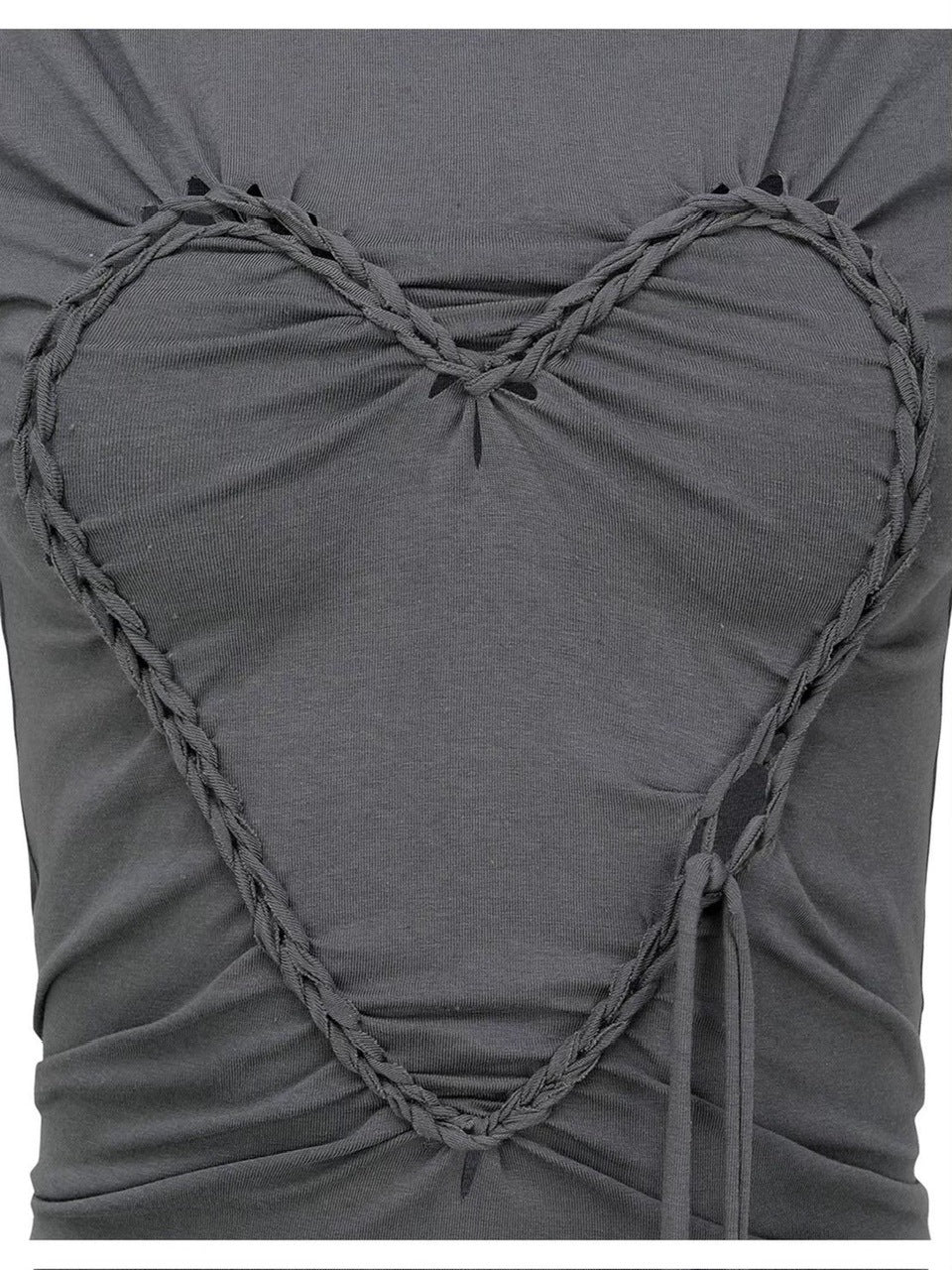 【NACHE】HEART BRAID HOODIE T-SHIRT