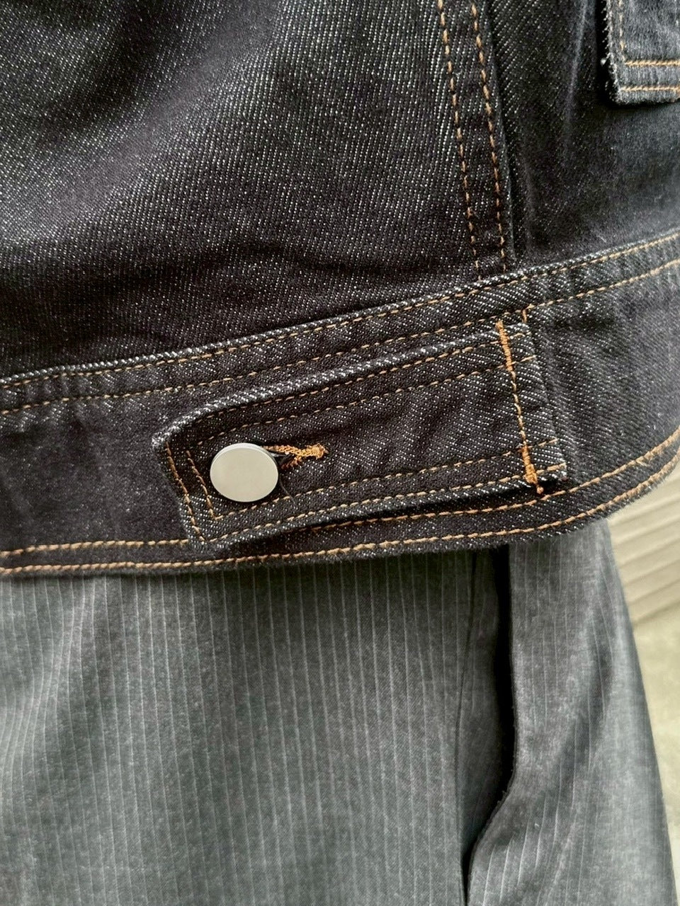 受注制【Chikashitsu +】2 pocket rigid denim jacket / 【チカシツプラス】ツーポケットデニムジャケット (2color)