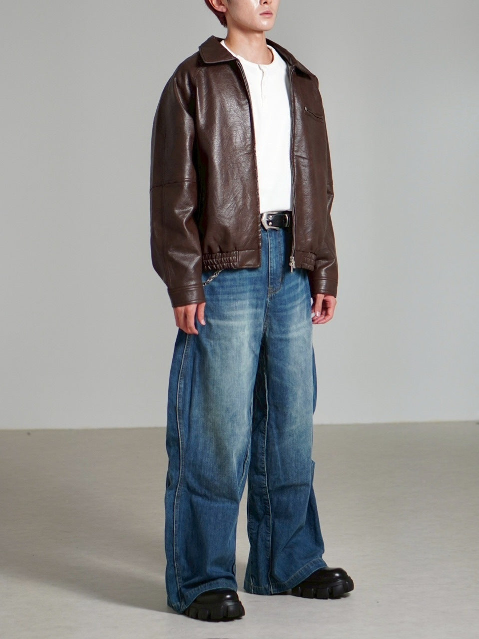 受注制【Chikashitsu +】bomber synthetic material jacket / 【チカシツプラス】ボンバーシンセティックマテリアルジャケット (2color)