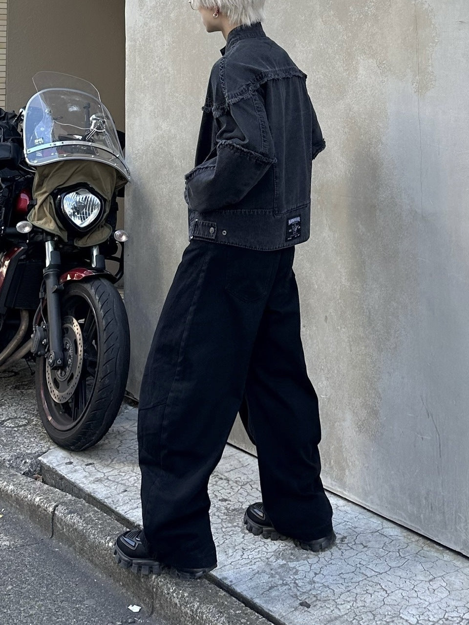 大阪店WEB限定受注制【Chikashitsu +】deep ballon curve pants / 【チカシツプラス】ディープバルーンカーブパンツ (2color)