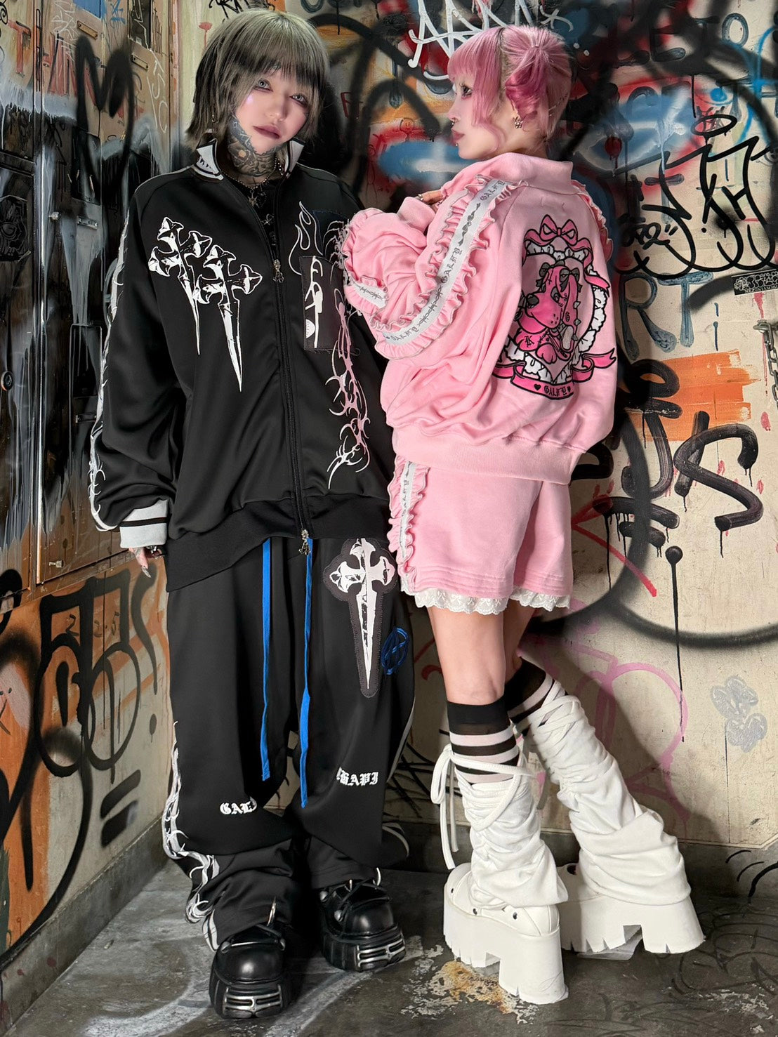 2/8 20:00発売 Pressing限定 【GALFY×kuua】コラボセットアップ (2color)