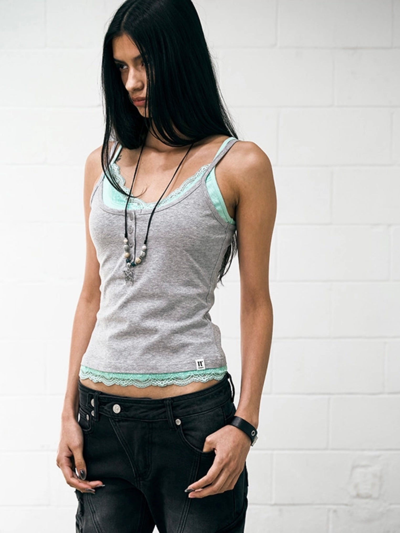 6/6 20:00発売【NOT KNOWING】Lace Layered Cami Set