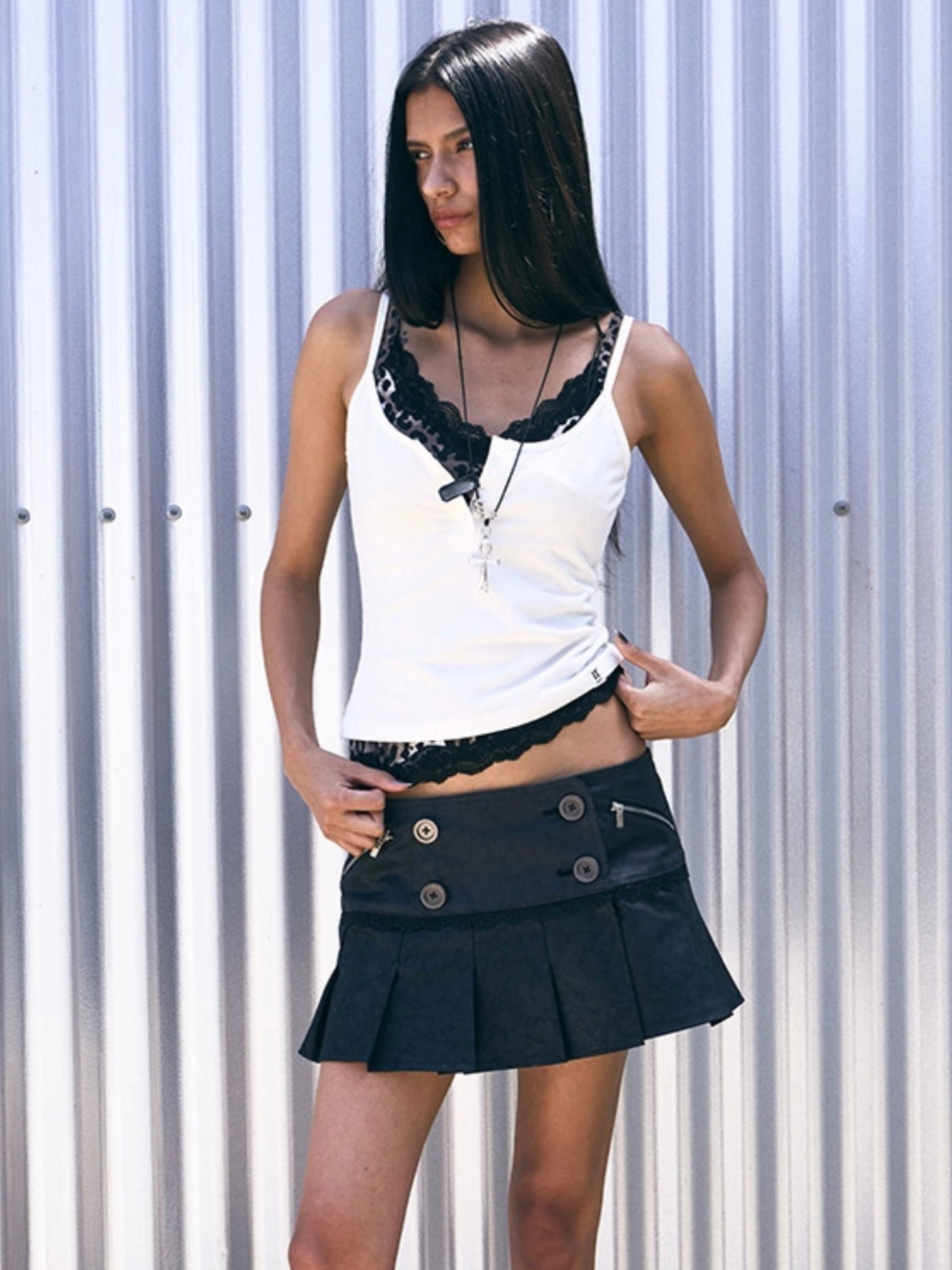 6/6 20:00発売【NOT KNOWING】Lace Layered Cami Set