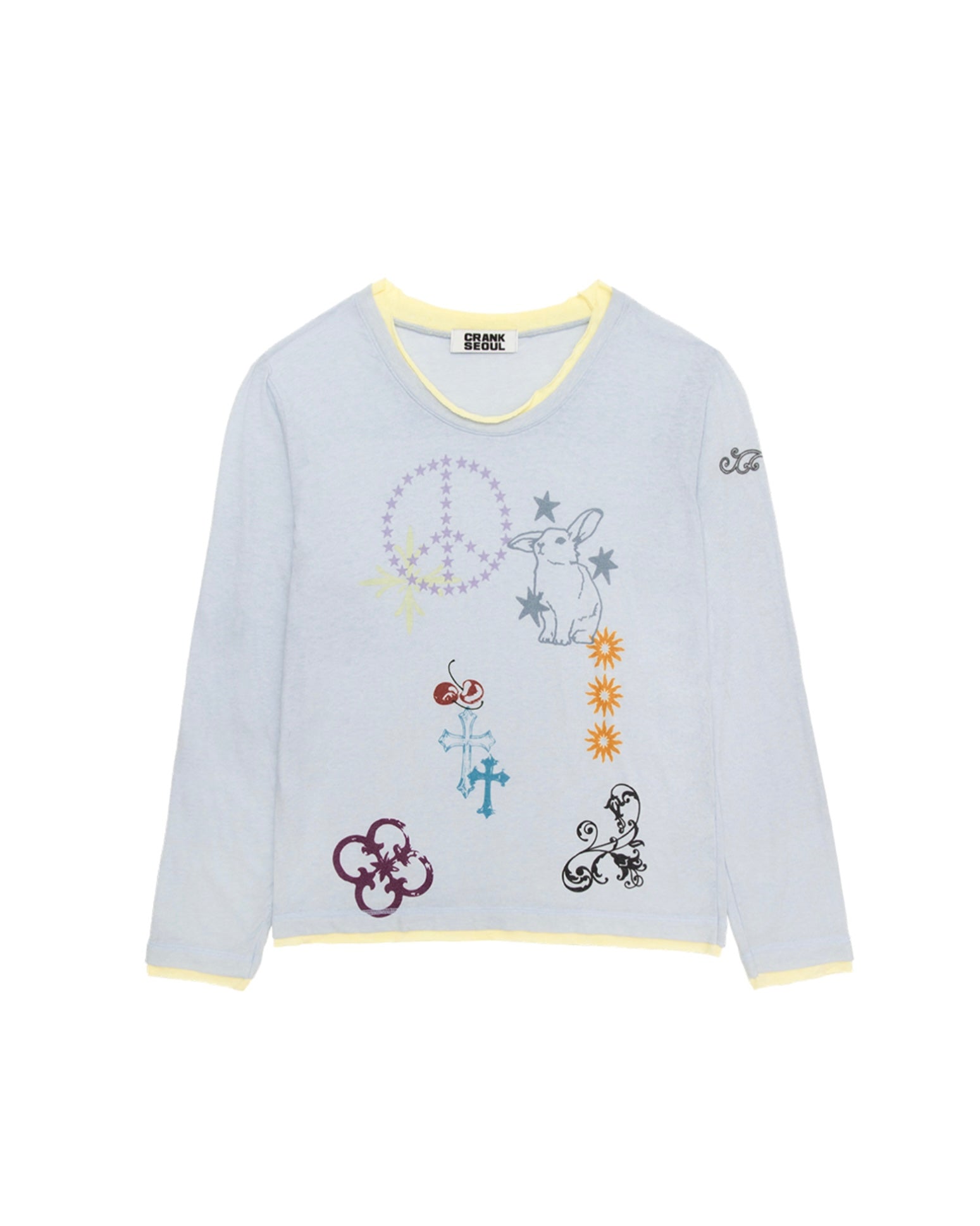【CRANK】TATOO LAYERED TOP