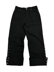 受注制【Chikashitsu +】hem button cotton pants