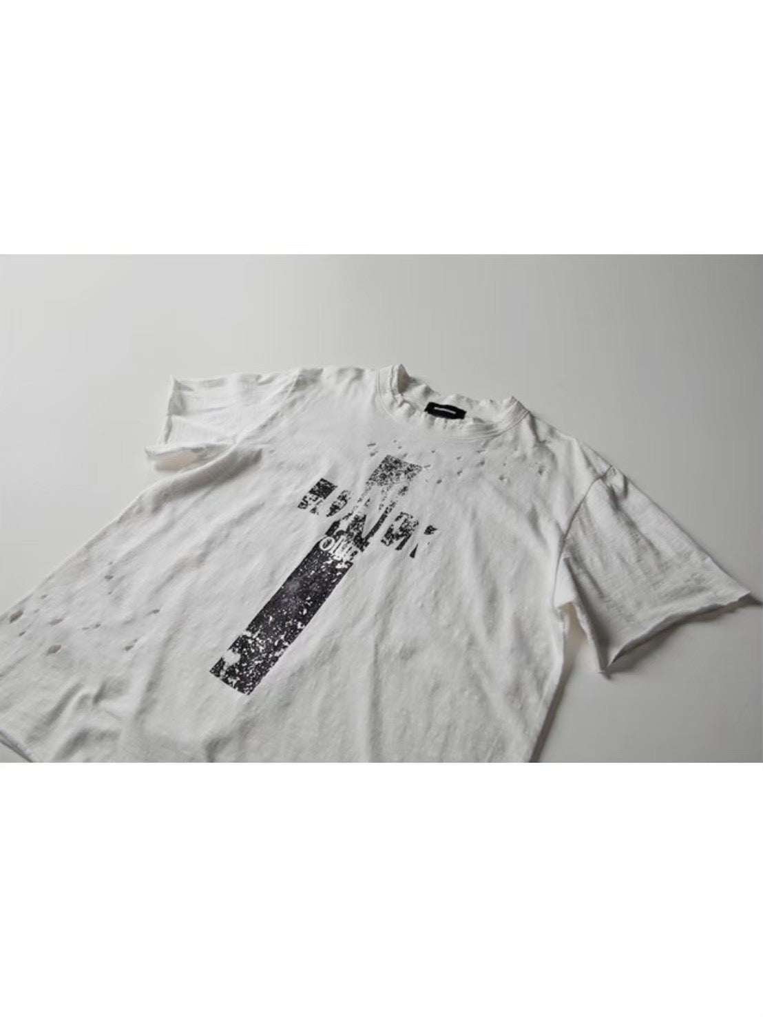 【roaringrad】Cross Damage Slub T-Shirt