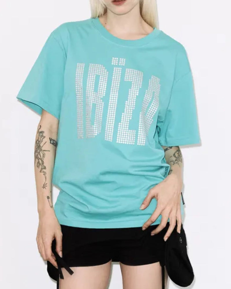 【FANCY CLUB】IBIZA RHINESTONE TEE