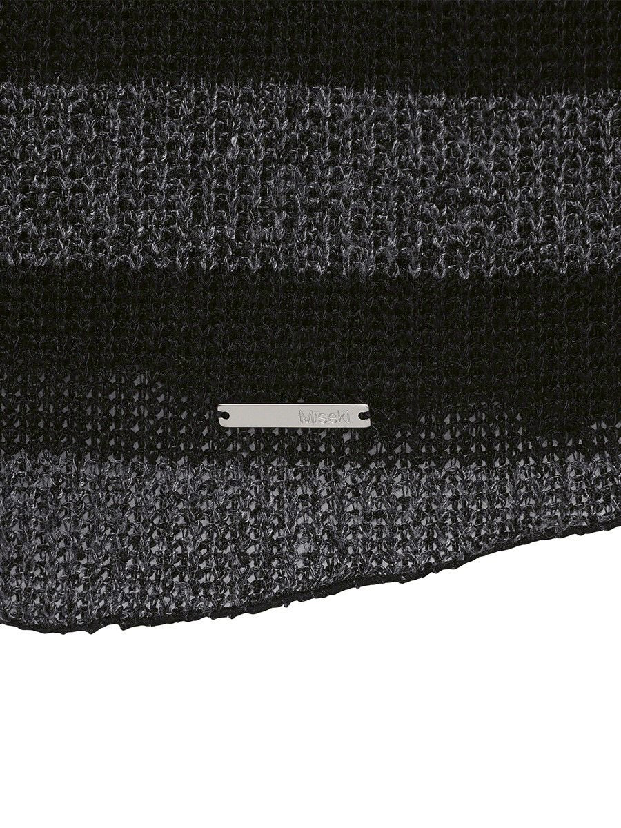 【Miseki seoul】Diagonal crochet knit top