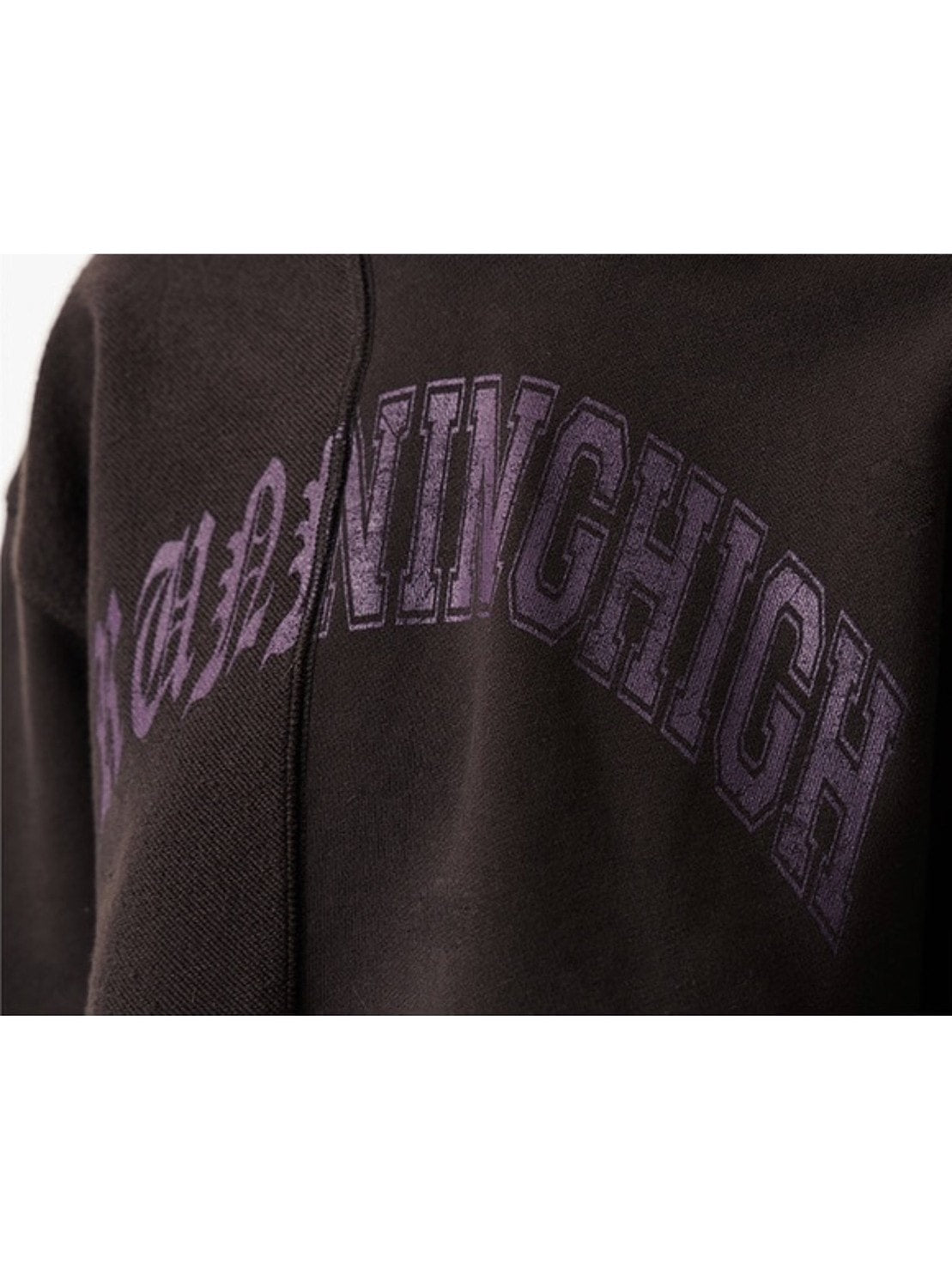 【running high】ARCH LOGO LAYERED CROP HOODIE