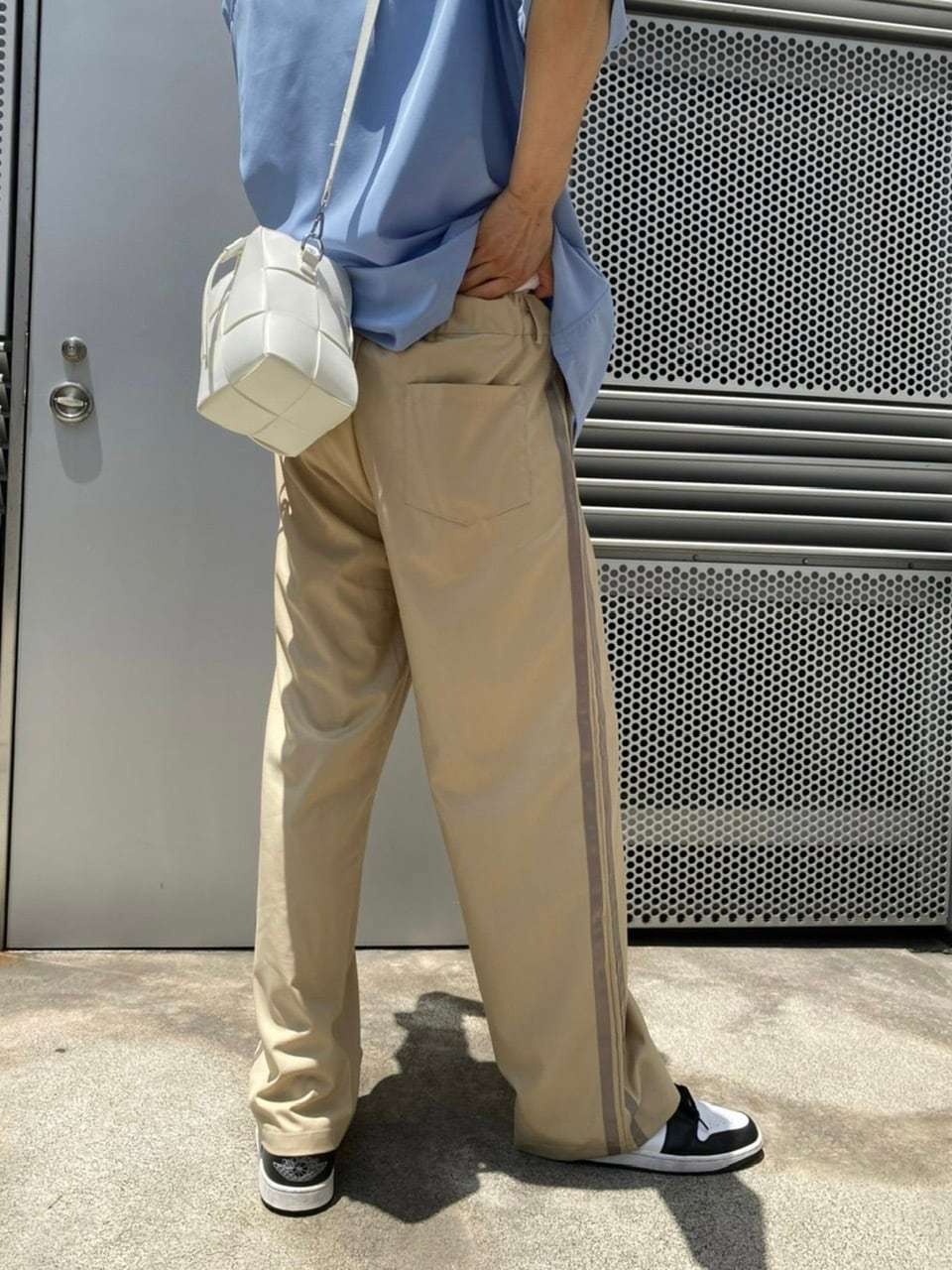 受注制【Chikashitsu +】side line slacks (3color)