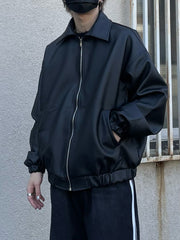 受注制【Chikashitsu +】leather blouson (3color)