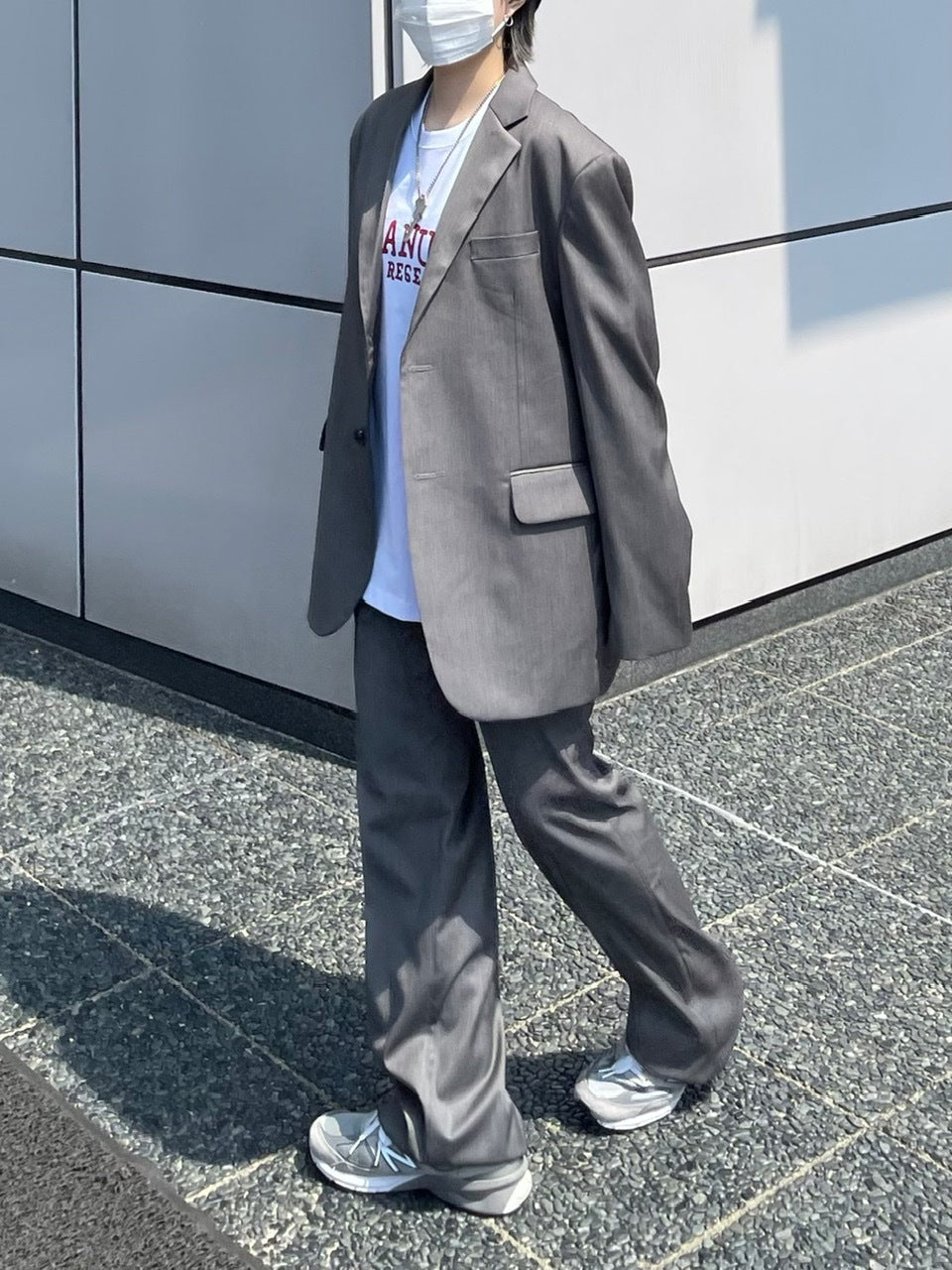 【Chikashitsu +】set up straight slacks (4color)