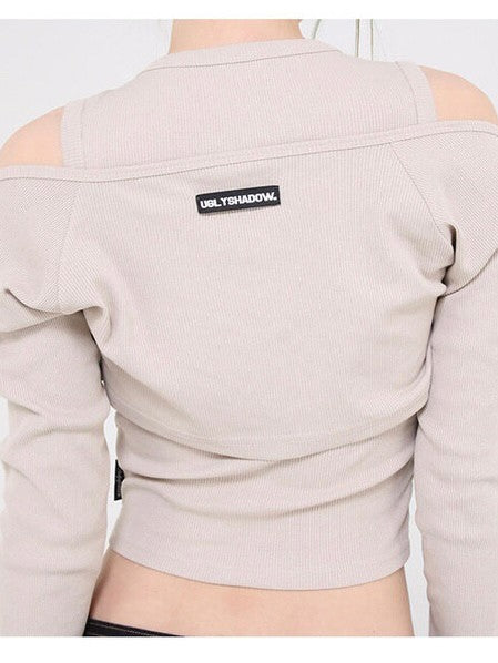 【Ugly shadow】DAILY CROP CARDIGAN