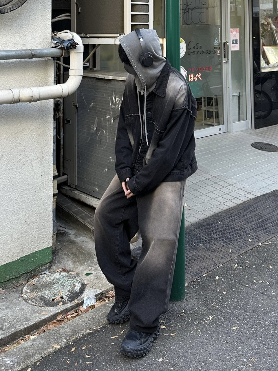 受注制【Chikashitsu +】vintage wash denim jacket (2color)