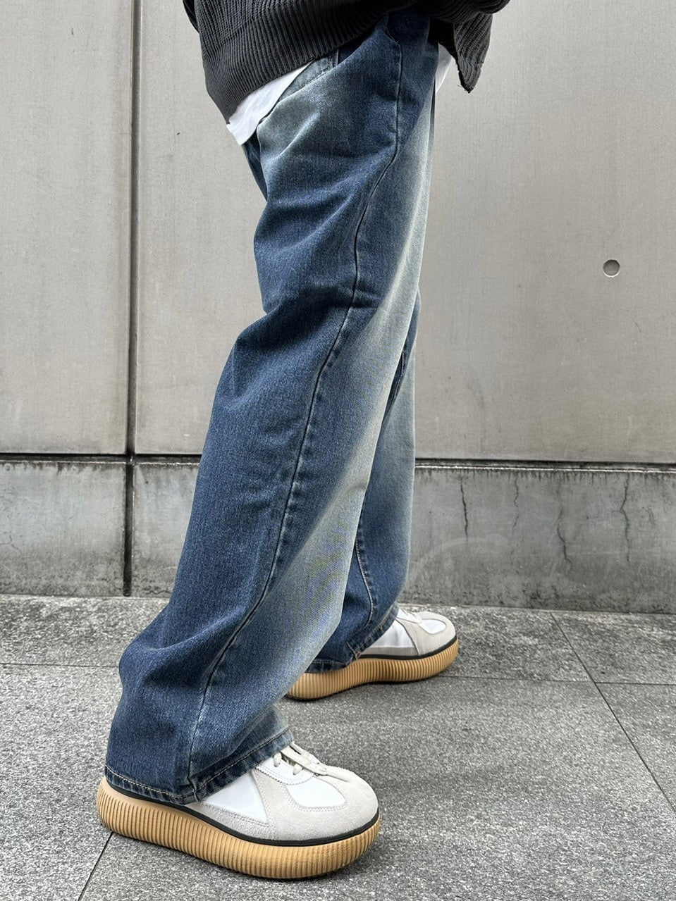 【Chikashitsu +】vintage wash denim pants (2color) / 【チカシツプラス】ヴィンテージウォッシュデニムパンツ