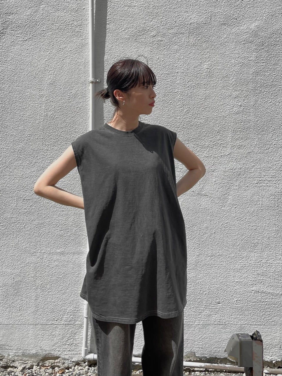 受注制【Chikashitsu +】basic cotton sleeveless (5color)