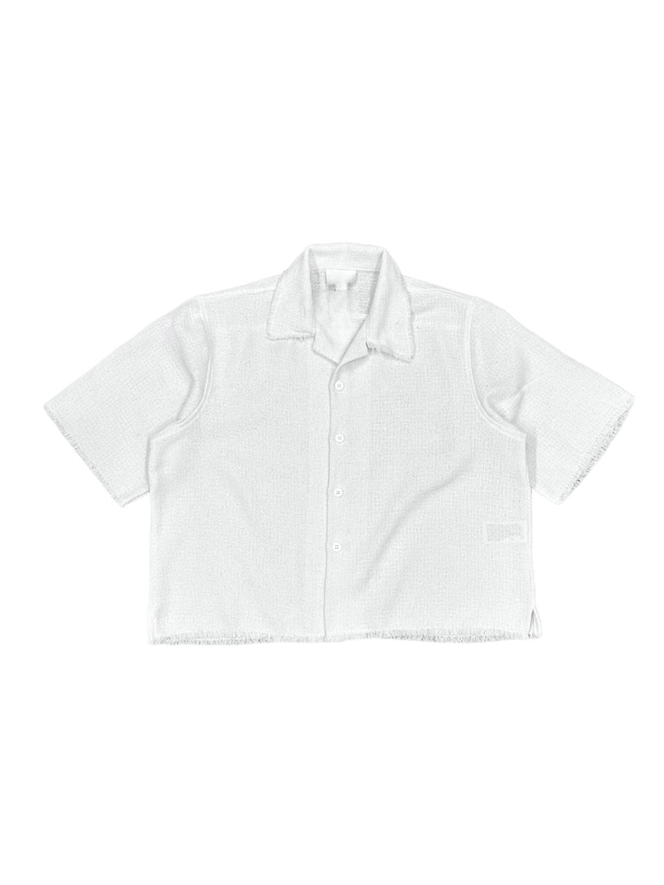 大阪店WEB限定受注制【Chikashitsu +】tweed cropped shirt (2color)