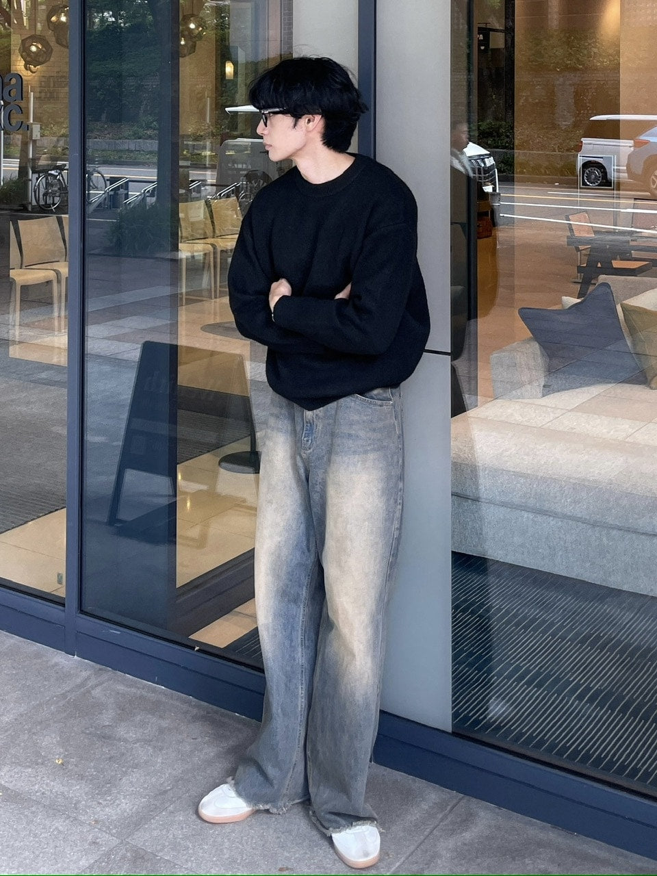 受注制【Chikashitsu +】unisex 6color knit (6color) / 【チカシツプラス】ユニセックス6カラー長袖ニット