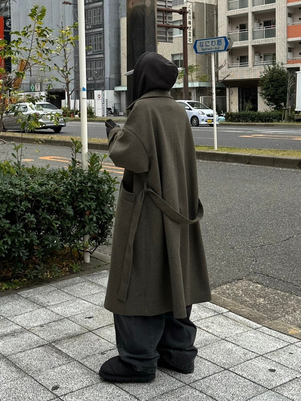 大阪店WEB限定【Chikashitsu +】oversized wool double coat (2color)