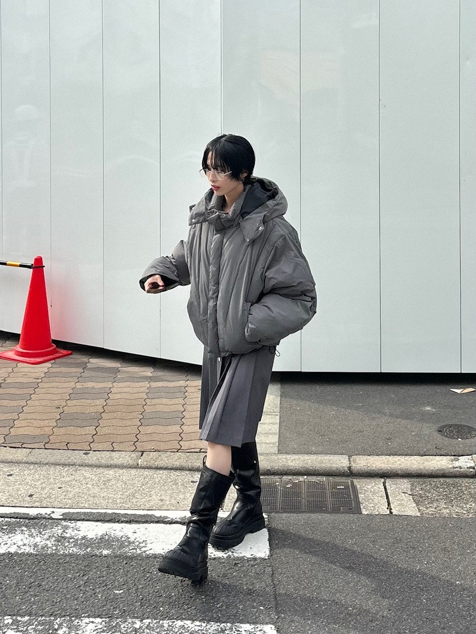 受注制【Chikashitsu +】pleats midi skirt (3color)