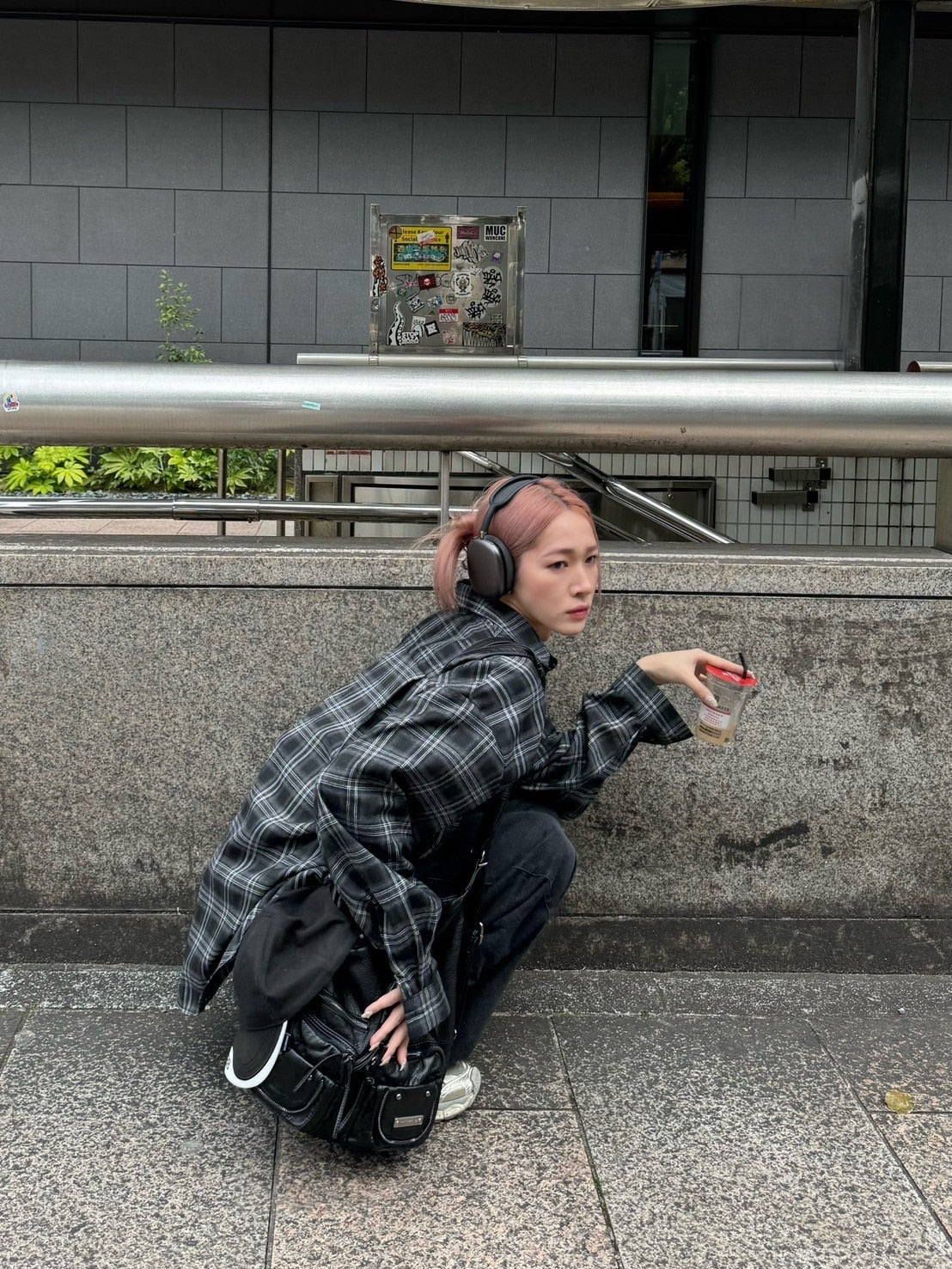 受注制【Chikashitsu +】oversized check shirt