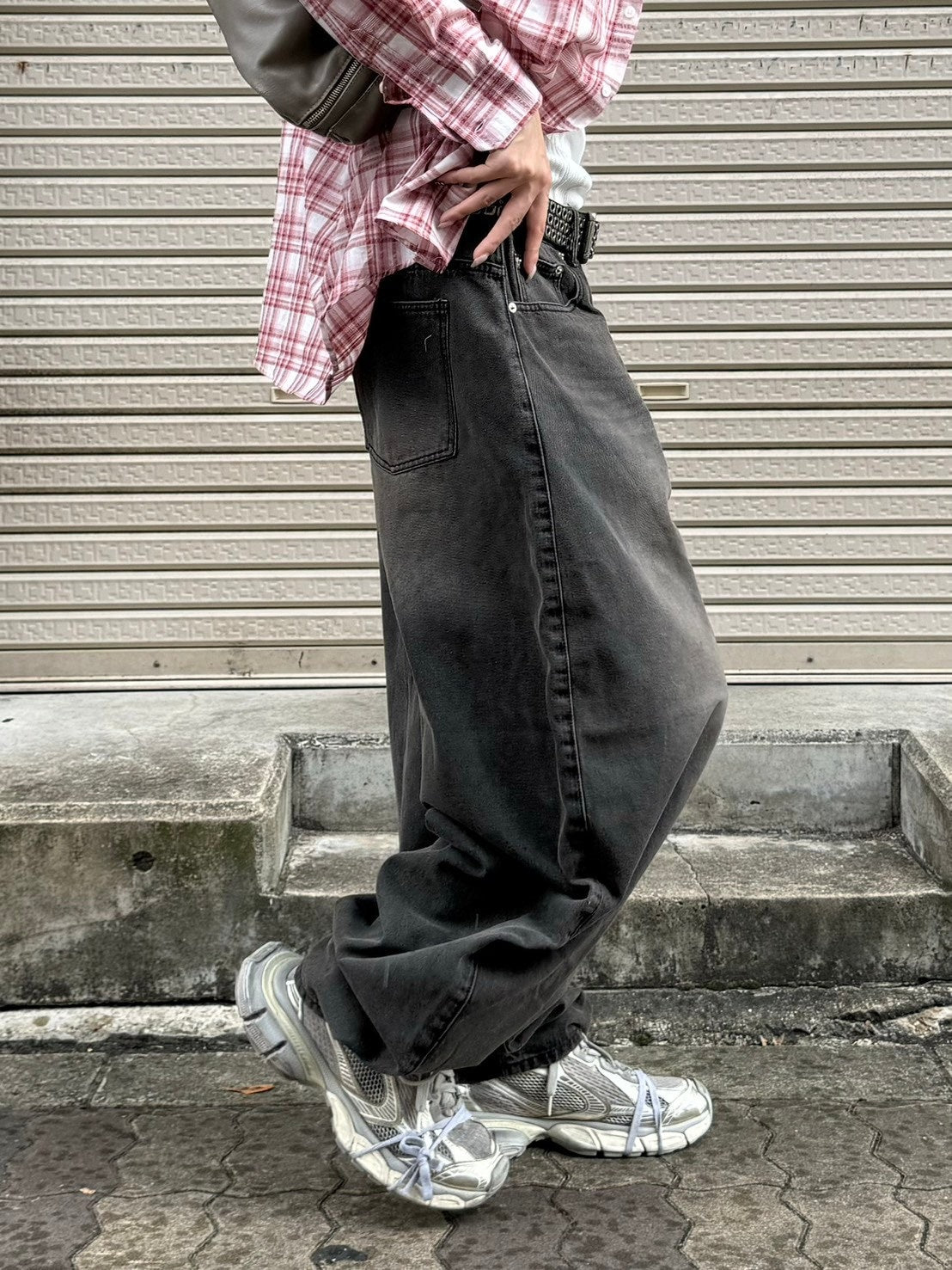 受注制【Chikashitsu +】super buggy denim pants (3color) / 【チカシツプラス】スーパーバギーデニムパンツ