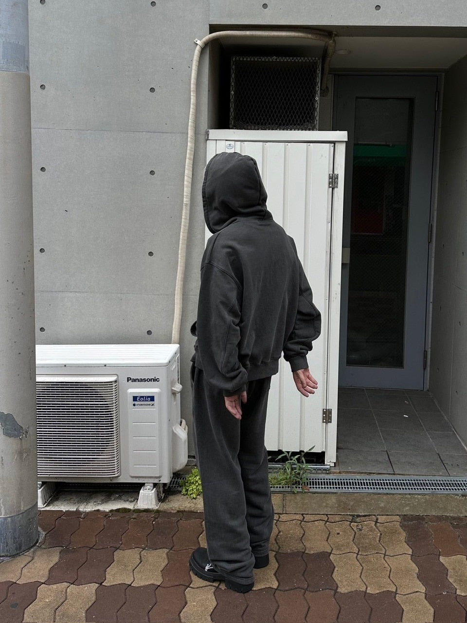 受注制【Chikashitsu +】unisex pigment wash string sweat pants (4color)