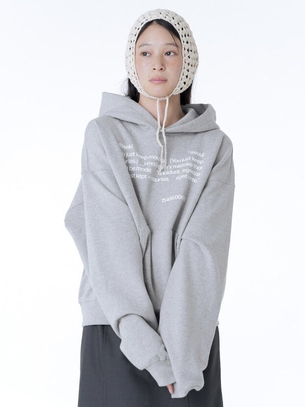 【Miseki seoul】Quote sweat hoodie